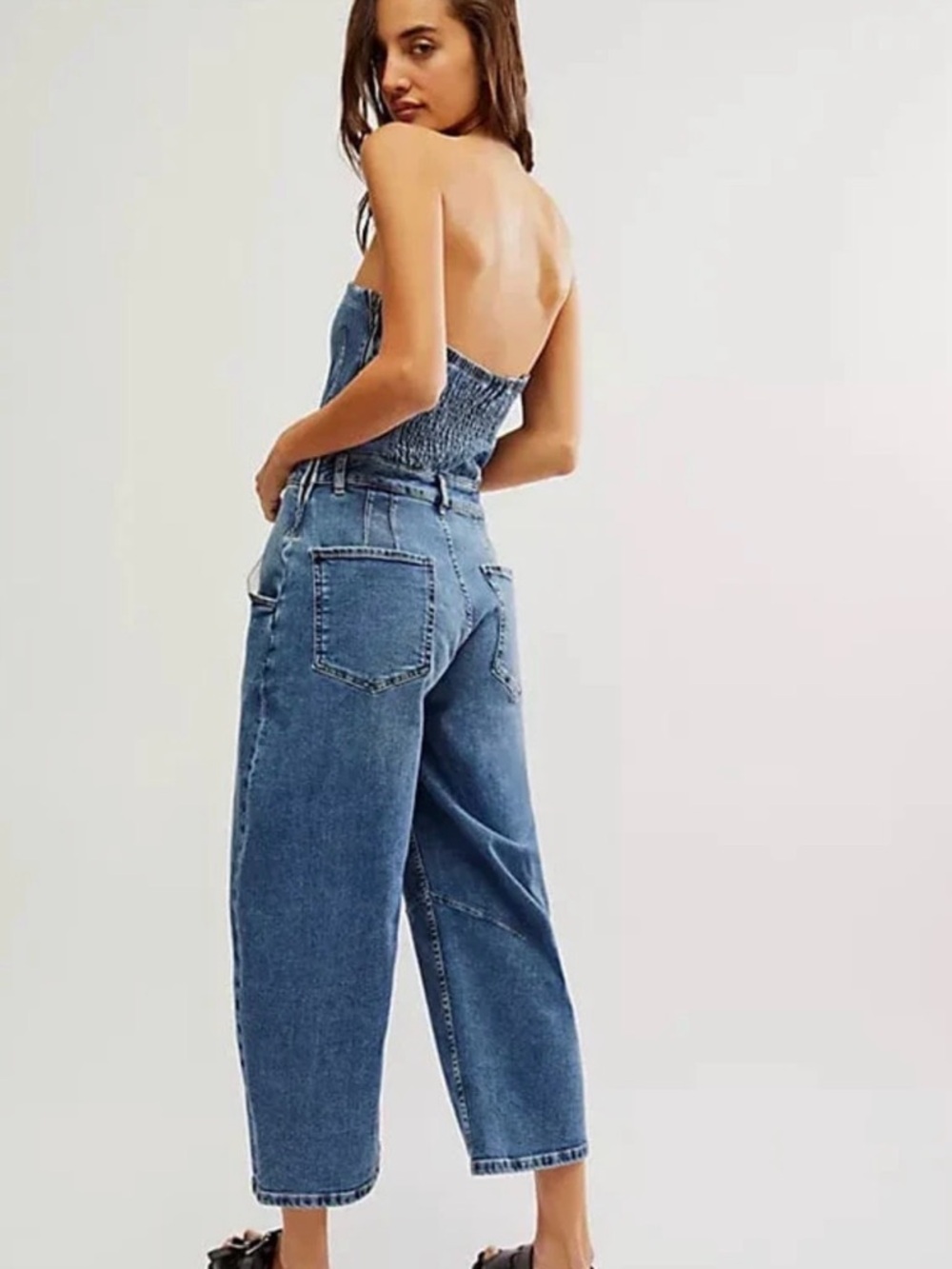 Free People denim Jumpsuit - Picture 2 of 4